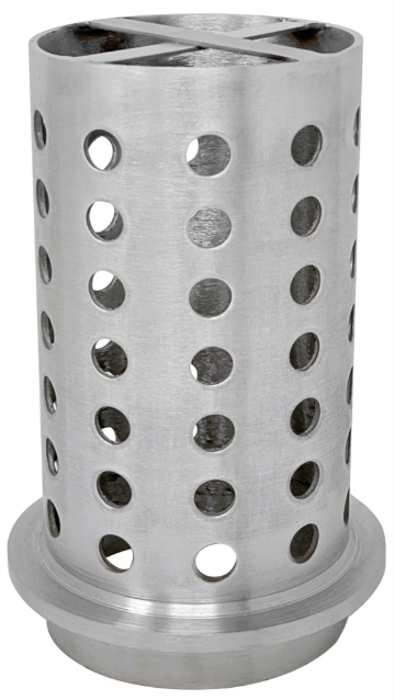 4" x 8" Perforated Stainless Steel Flask