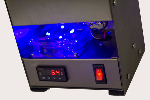 Blue LED Fan on QuikMelt Front Loading Kiln - Tabletop Furnace Company