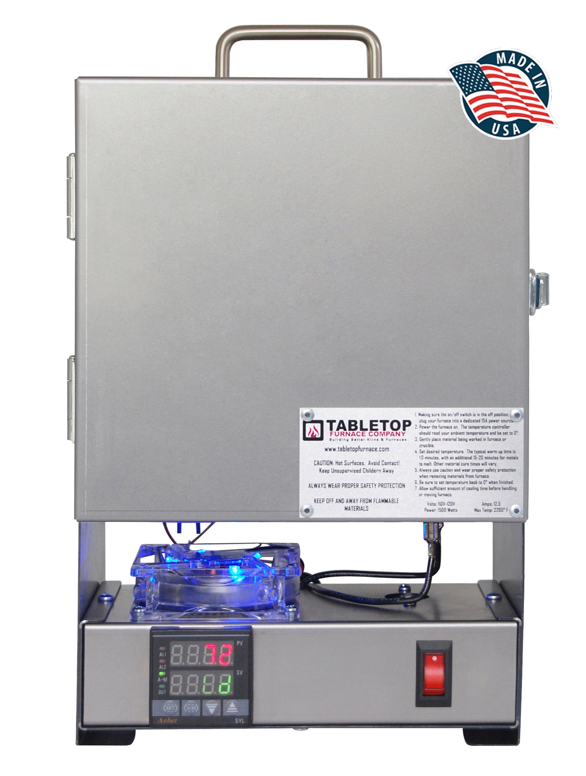 TableTop Programmable RapidFire Furnace - Stainless Steel